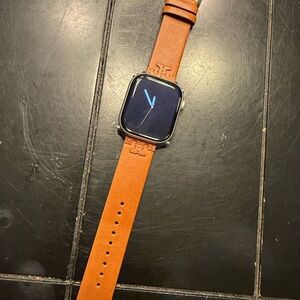 Tory Burch Smartwatch with Brown Leather Strap